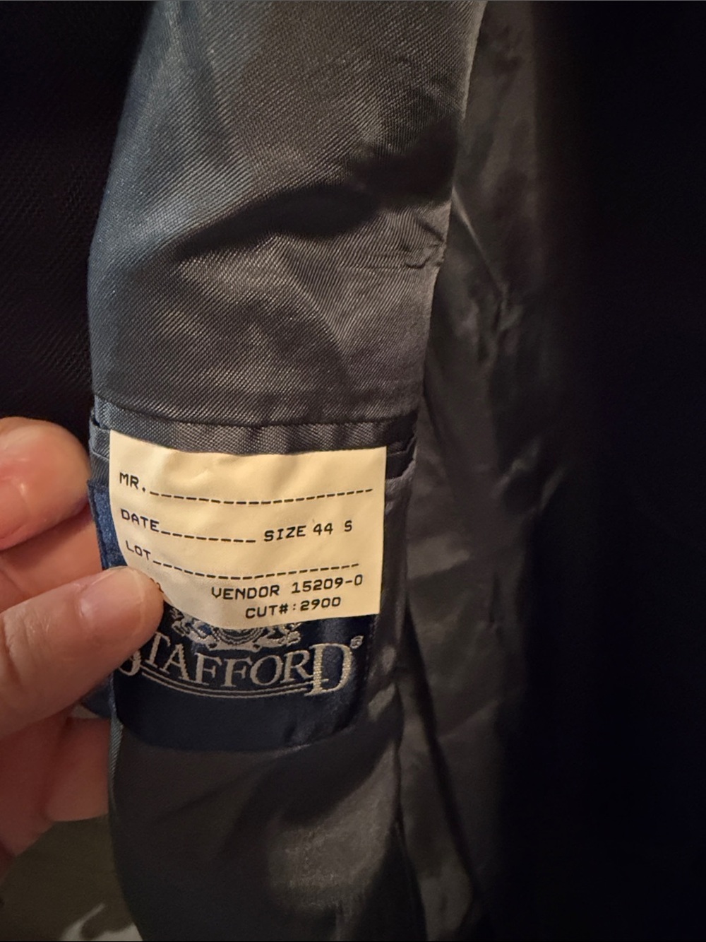 Stafford Navy Blazer with Gold Buttons - Picture 5 of 6